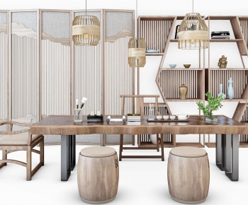 New Chinese Style Tea Tables And Chairs-ID:979198937