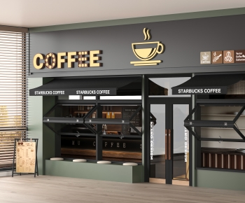 现代咖啡店门面门头-ID:992028951