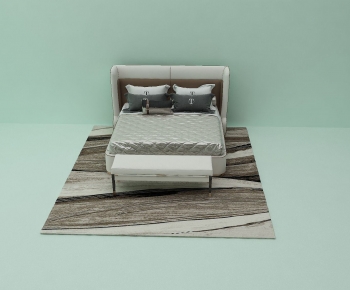 Modern Double Bed-ID:910643106