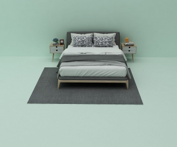 Modern Double Bed-ID:682564975