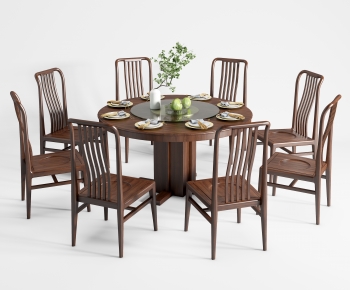 New Chinese Style Dining Table And Chairs-ID:788252129