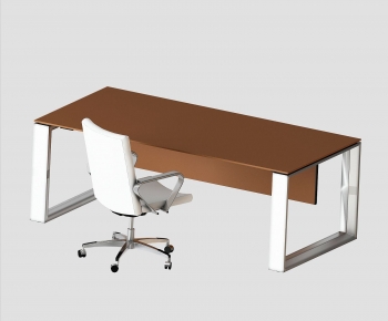 Modern Office Desk And Chair-ID:126630077