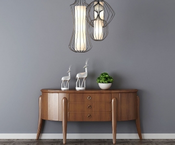 New Chinese Style Entrance Cabinet-ID:874809986