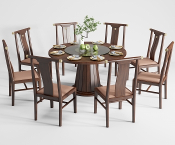 New Chinese Style Dining Table And Chairs-ID:732984071