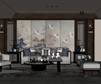 新中式客厅-ID:481623898