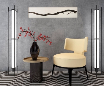 New Chinese Style Single Sofa-ID:682835106