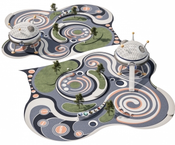 Modern Park Landscape-ID:987375975