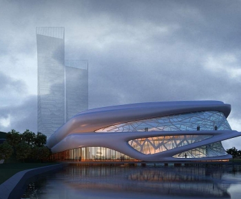 Modern Architecture Of Artistic Style-ID:384428988