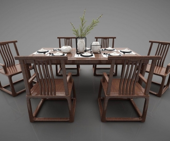 New Chinese Style Dining Table And Chairs-ID:897905117