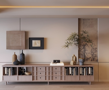 New Chinese Style Side Cabinet-ID:382929097