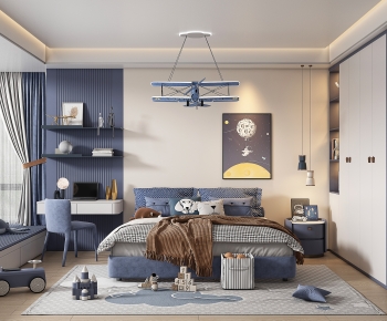 Modern Boy's Room And Son's Room-ID:703114035