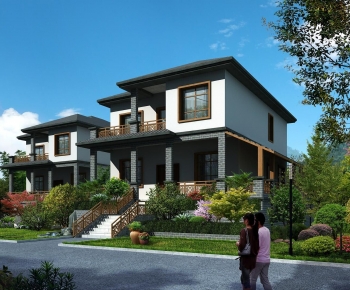 New Chinese Style Double Townhouse-ID:819202901