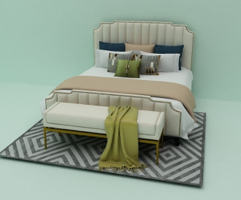 New Chinese Style Double Bed-ID:816222911