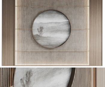 New Chinese Style TV Wall-ID:458273892