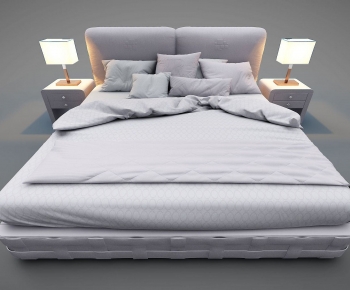 Modern Double Bed-ID:234364034