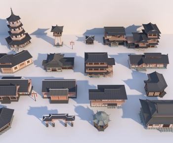 Chinese Style Ancient Architectural Buildings-ID:868536003