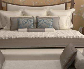 New Chinese Style Double Bed-ID:207700973