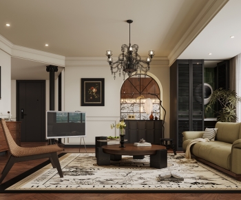 French Style A Living Room-ID:696365122