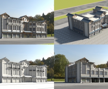 Modern Ancient Architectural Buildings-ID:466217043