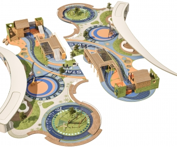 Modern Park Landscape-ID:421185971