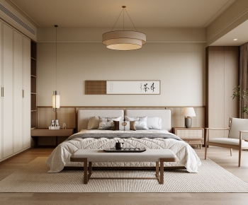 New Chinese Style Bedroom-ID:445271979