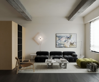 Modern Wabi-sabi Style A Living Room-ID:772105932