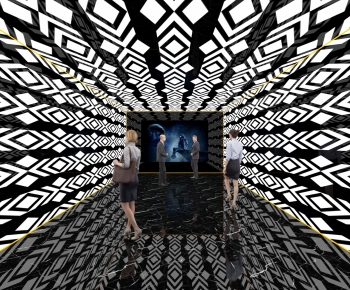 Modern Exhibition Hall-ID:344532971