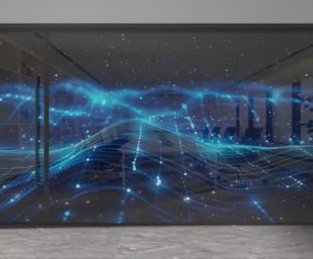 Modern Glass Screen Partition-ID:975178003