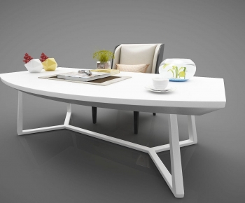 Modern Computer Desk And Chair-ID:307328942