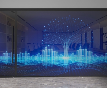 Modern Glass Screen Partition-ID:979902033