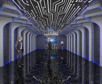 Modern Exhibition Hall-ID:827479458