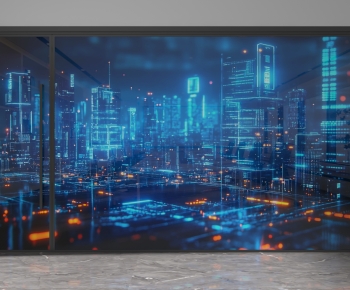 Modern Glass Screen Partition-ID:619309904