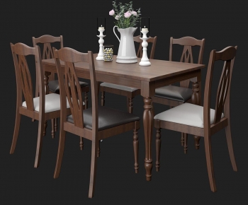 New Chinese Style Dining Table And Chairs-ID:664236073