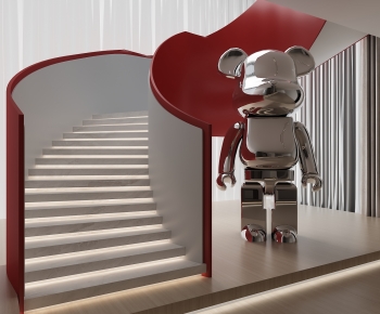 Modern Rotating Staircase-ID:677671915