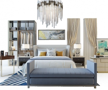 Modern Double Bed-ID:983906985