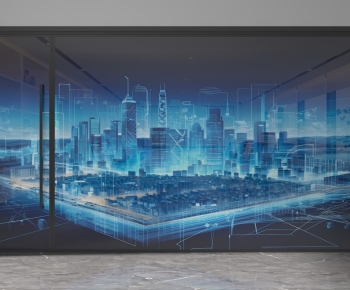 Modern Glass Screen Partition-ID:409319453