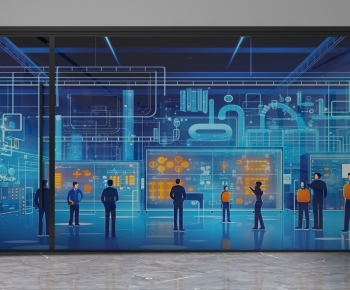 Modern Glass Screen Partition-ID:901460892