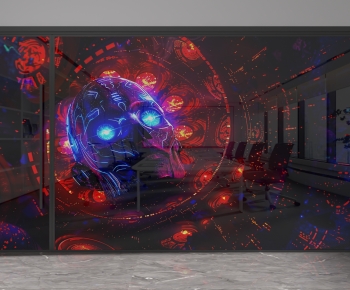 Modern Glass Screen Partition-ID:128951075