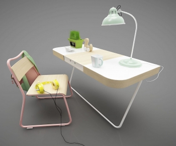 Modern Computer Desk And Chair-ID:713774928