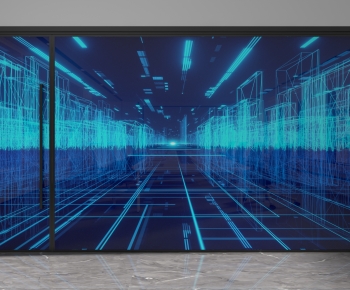 Modern Glass Screen Partition-ID:510489917