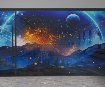 Modern Glass Screen Partition-ID:558985951