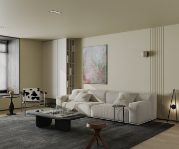 Modern Wabi-sabi Style A Living Room-ID:232745892