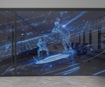 Modern Glass Screen Partition-ID:718534957