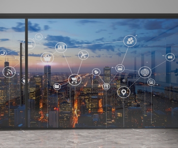 Modern Glass Screen Partition-ID:674418931