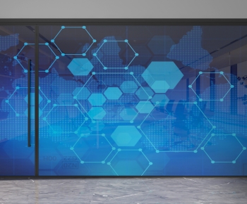 Modern Glass Screen Partition-ID:199621921