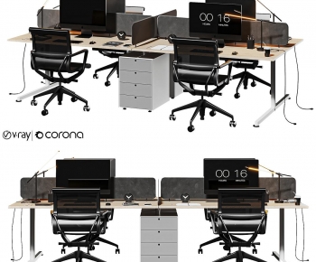 Modern Office Desk And Chair-ID:353735921