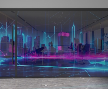 Modern Glass Screen Partition-ID:990669973