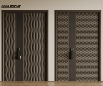 Modern Unequal Double Door-ID:609668972