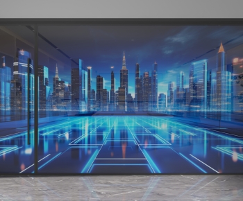 Modern Glass Screen Partition-ID:290389066