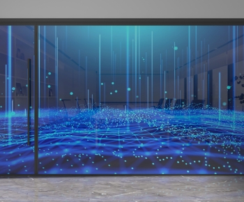 Modern Glass Screen Partition-ID:608145955